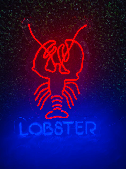 Lobster neon sign Glowing Signs Studio